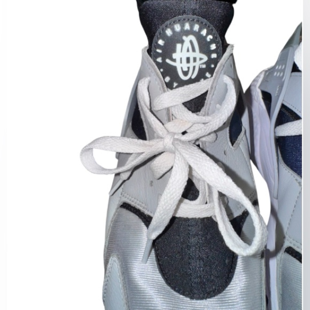 Mint! Nike AIR Huarache gray navy athletic men’s tennis shoes sneakers size 13 - Picture 11 of 17